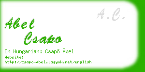 abel csapo business card