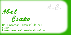 abel csapo business card